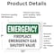 Signmission Fireplace Gas Shutoff Valve Emergency Sign, Vinyl Decal, 10in W x 7in L, 2PK OS-2PACK-EM-D-710-L-10365 - alternate 6
